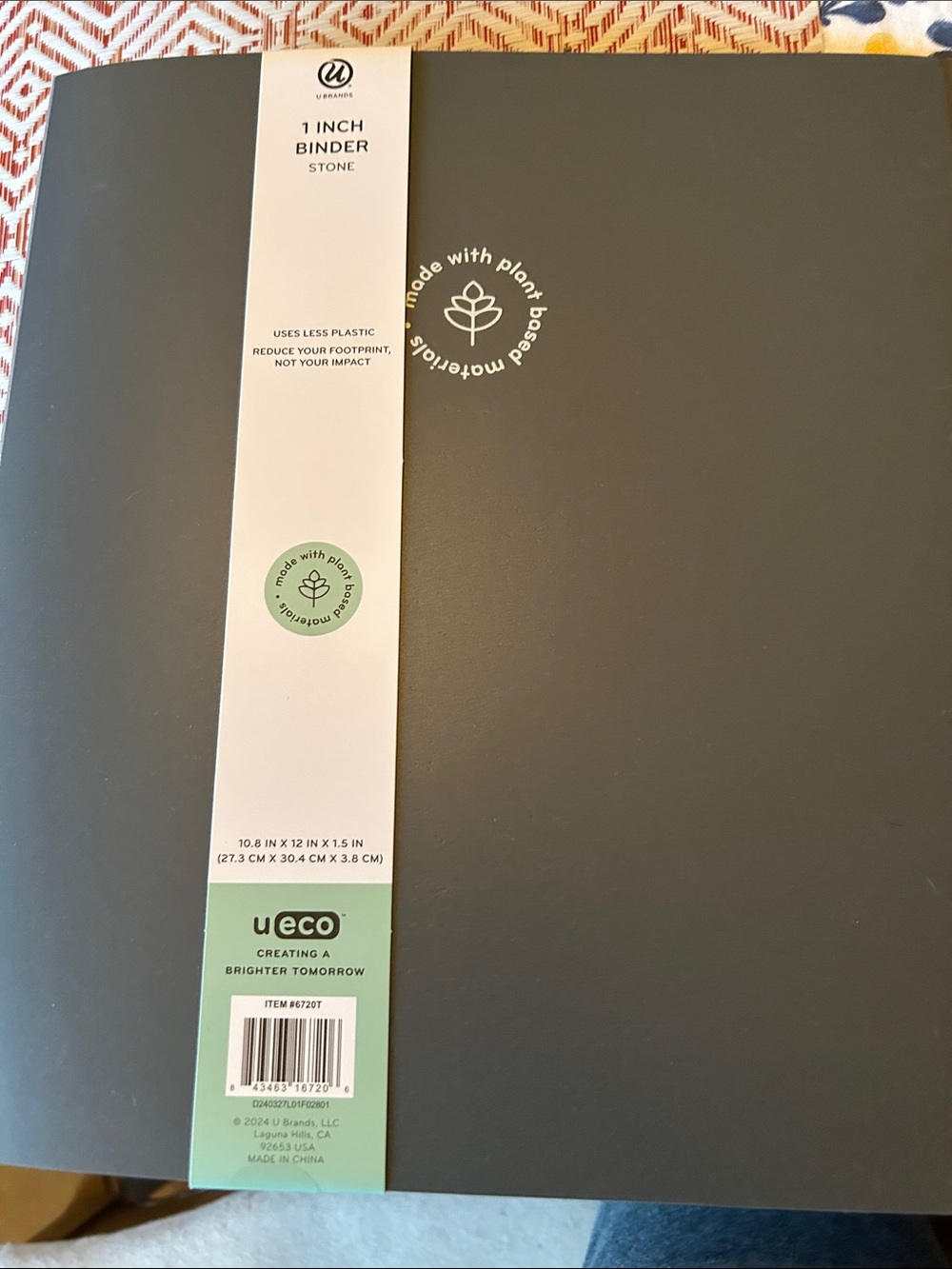 Ueco Green 3-Ring Binder - Recycled Material